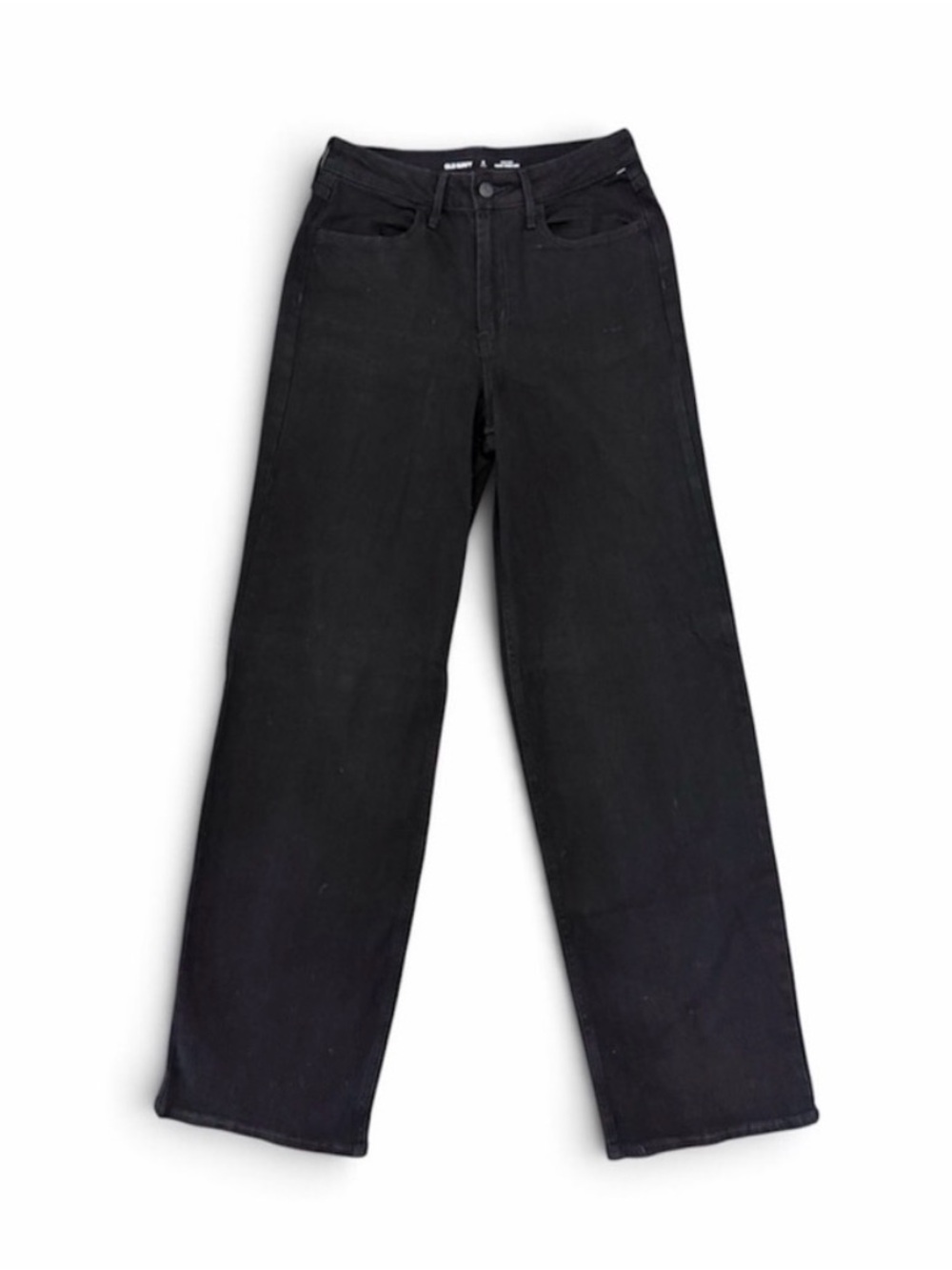 Old Navy Black Denim Wow Wide Leg  High-Rise Jeans for Women size 6 Tall